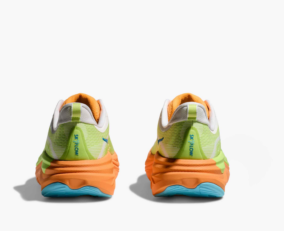 Hoka Skyflow - Verde Lima/Laranja Coral