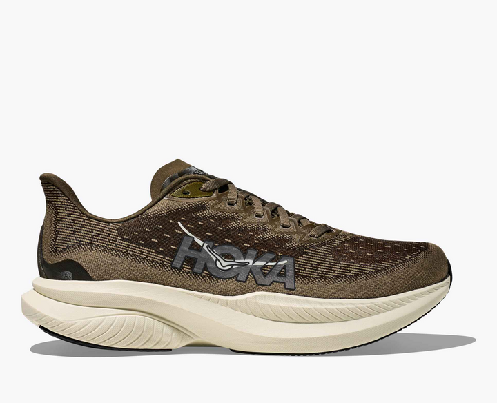 Hoka Mach 6 – Verde Oliva Antigo/Sal Trufado