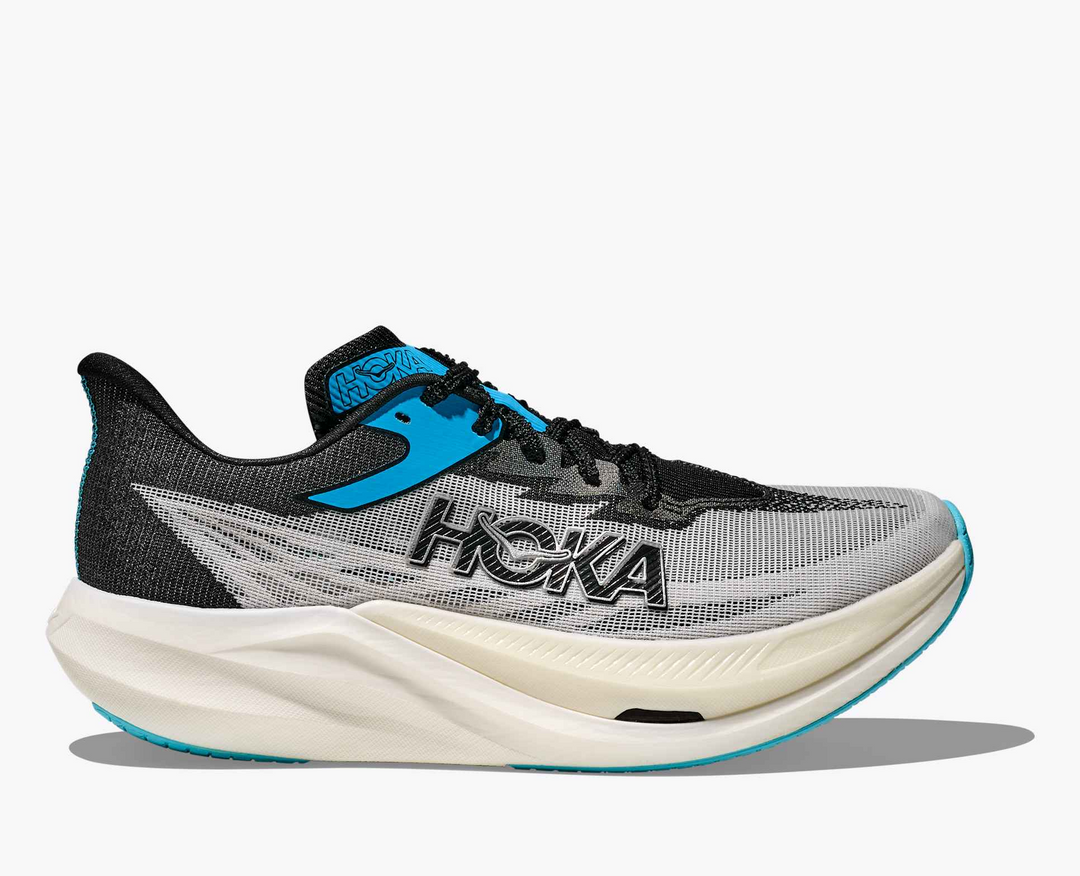 Hoka Rocket X 3 - Azul Capri/Preto/Cinza Claro