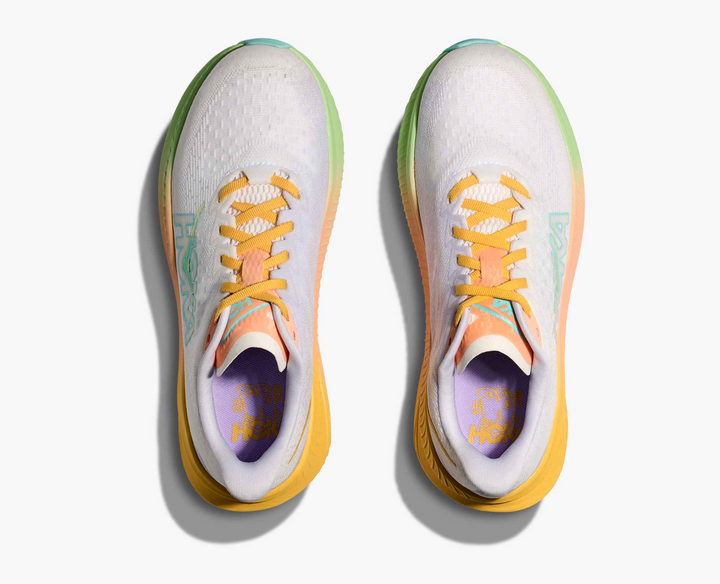 Hoka Mach 6 – Branco/Amarelo