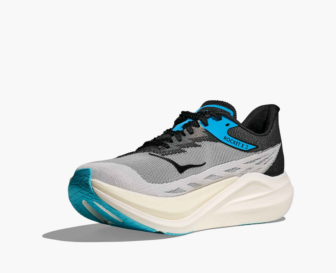 Hoka Rocket X 3 - Azul Capri/Preto/Cinza Claro