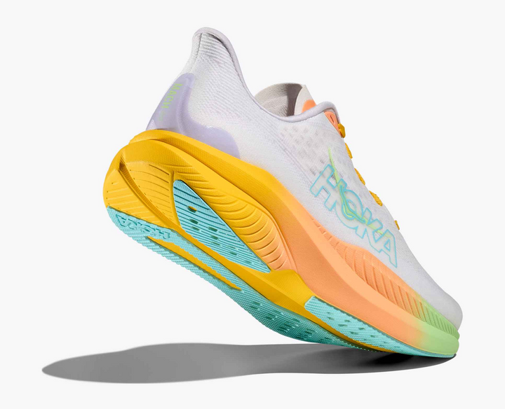 Hoka Mach 6 – Branco/Amarelo