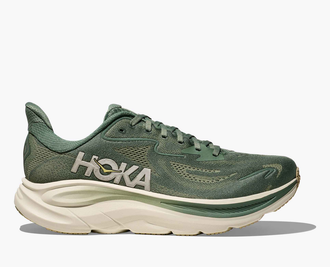 Hoka Clifton 10 – Verde/Bege Claro