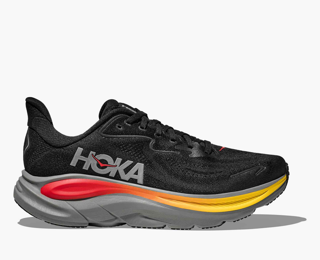 Hoka Clifton 10 – Preto/Cinza Escuro