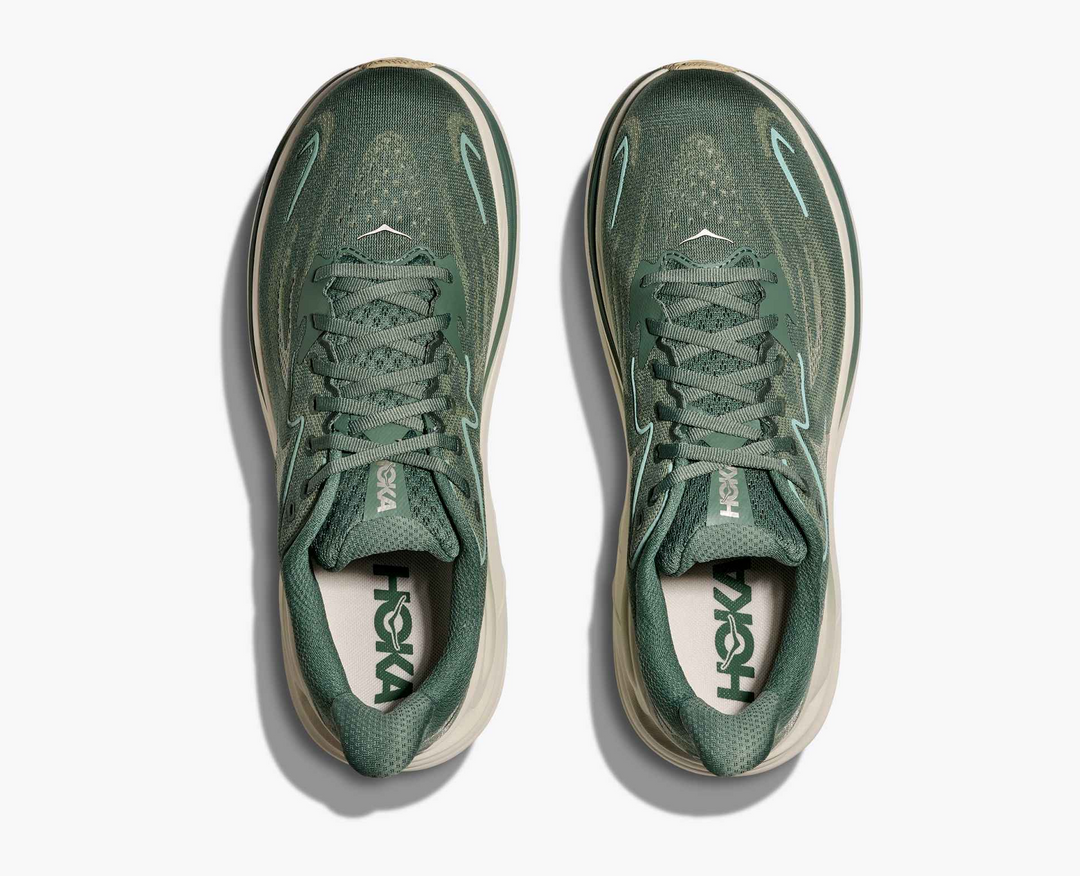 Hoka Clifton 10 – Verde/Bege Claro