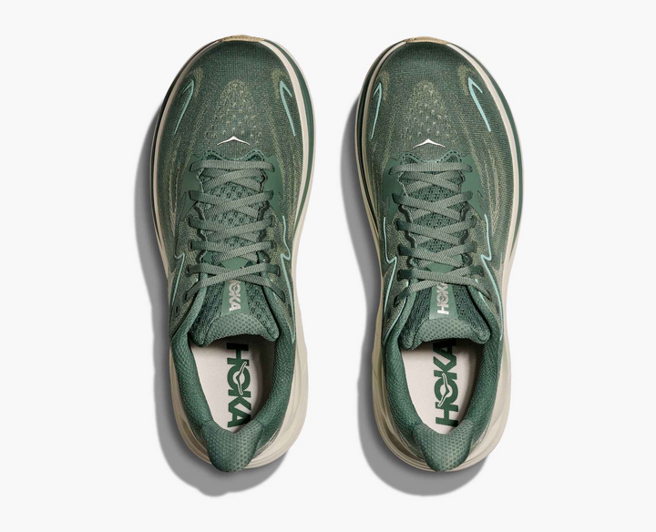 Hoka Clifton 10 – Verde/Bege Claro