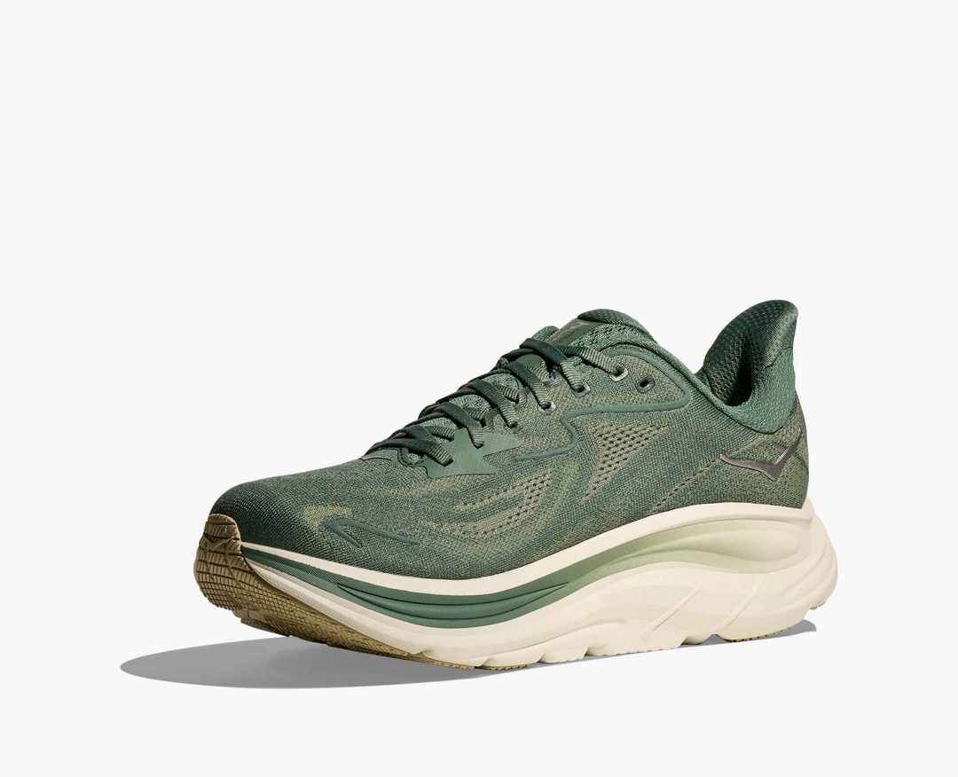 Hoka Clifton 10 – Verde/Bege Claro