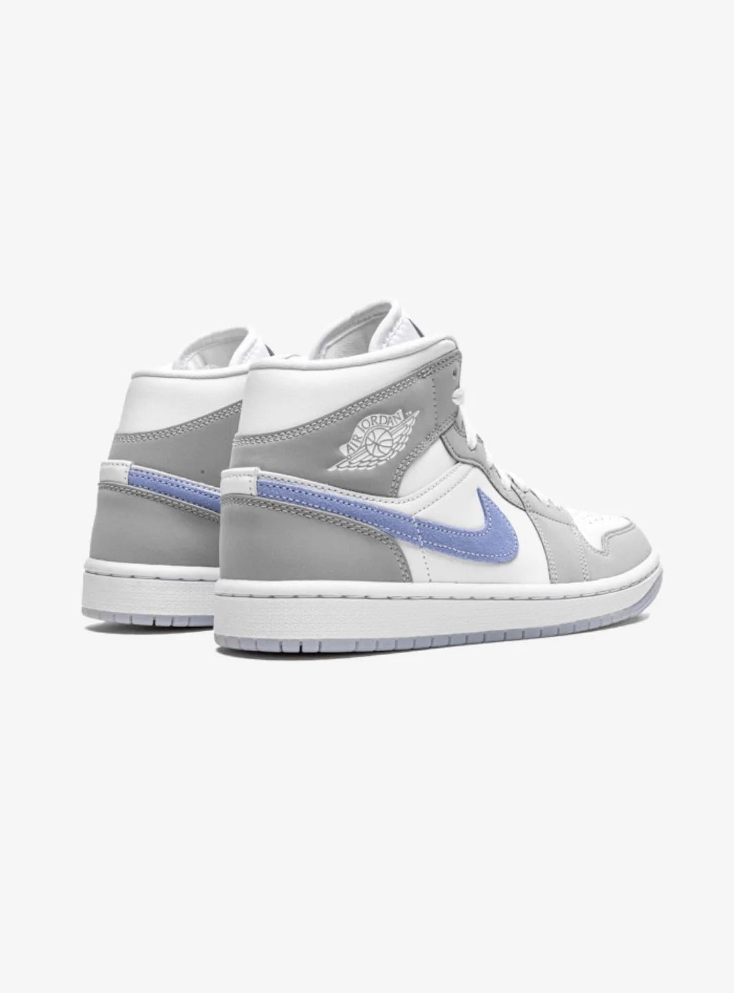 Jordan 1 Mid - Branco/Cinza Wolf/Azul Alumínio
