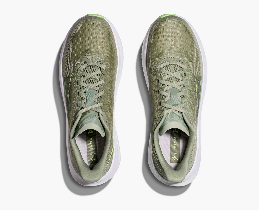 Hoka Mach 6 – Verde Floresta/Maçã Ácida