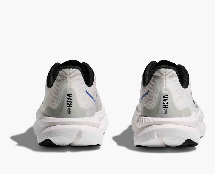 Hoka Mach 6 – Branco/Azul Escuro