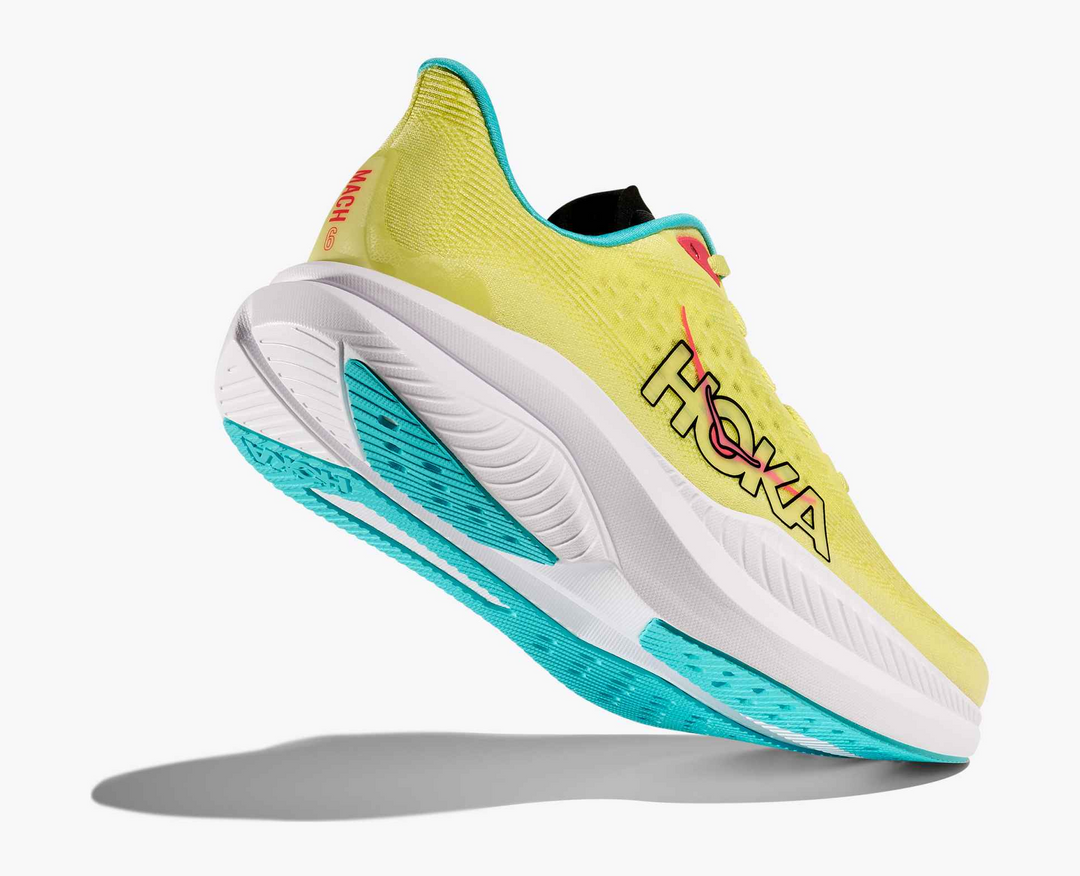 Hoka Mach 6 – Amarelo/Azul