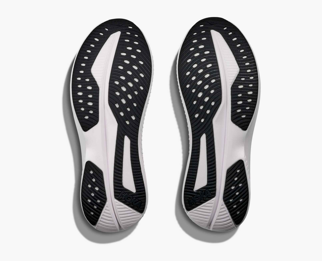 Hoka Mach 6 – Branco/Azul Escuro