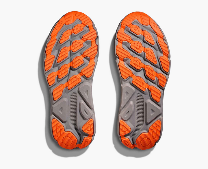 Hoka Clifton 9 GORE TEX - Mescla Cinza/Amarelo Limão/Laranja