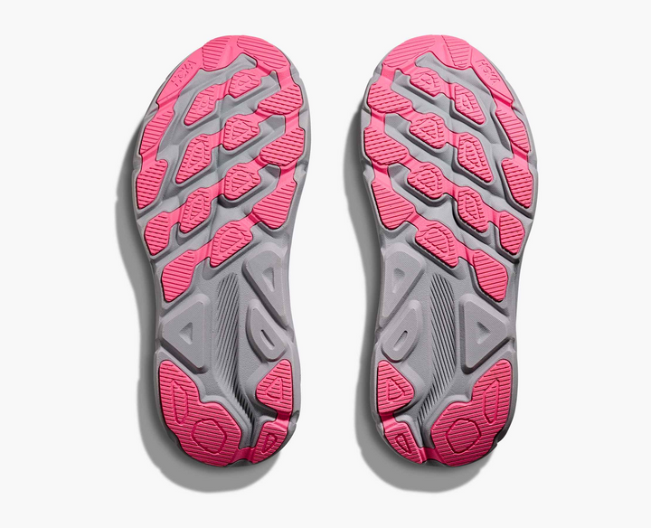 Hoka Clifton 9 GORE TEX - Mescla Cinza/Amarelo Limão/Rosa