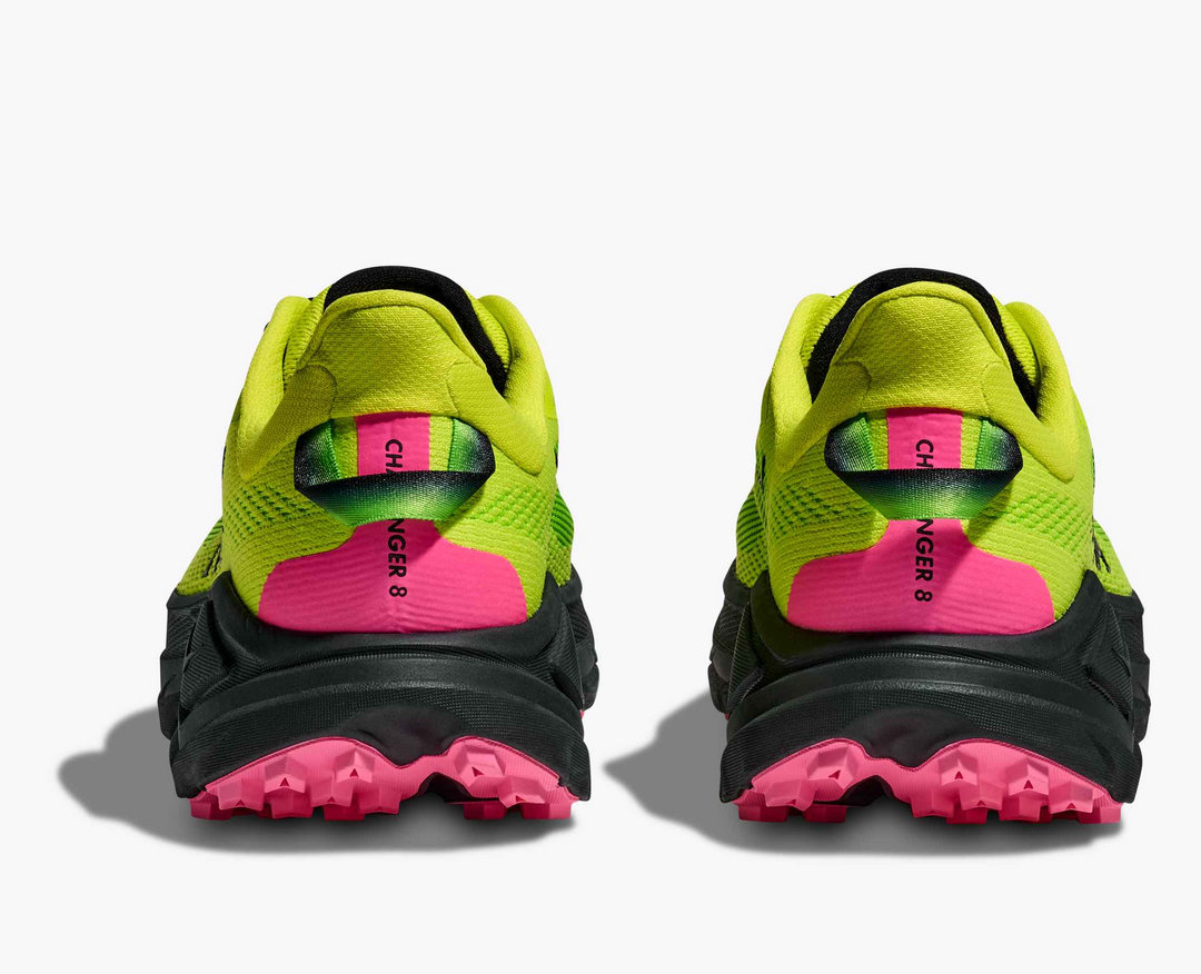 Hoka Challenger 8 - Amarelo Limão/Preto/Rosa Pink