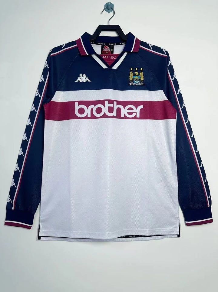 Camisa Retrô Manchester City 1997/98 Away - Manga Longa