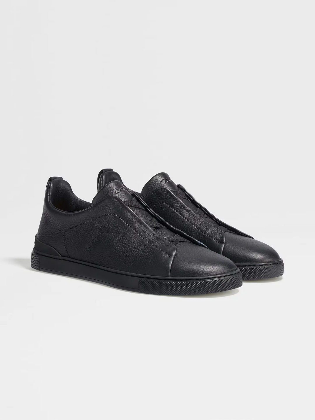 Tênis Zegna Triple Stitch Preto Leather