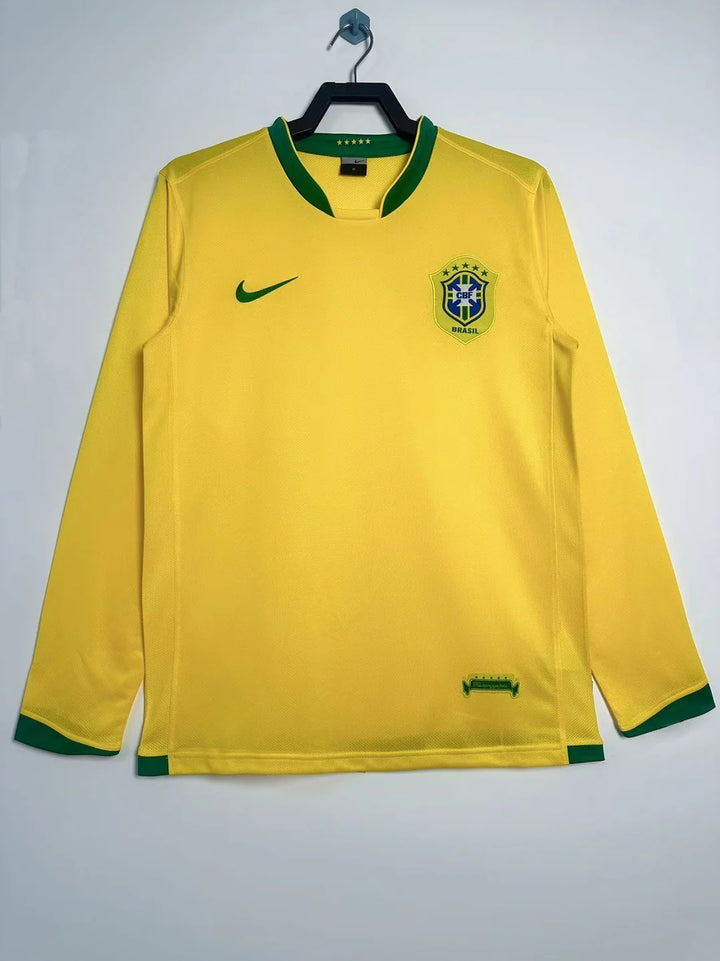 Camisa Retrô Brasil 2006 Home - Manga Longa