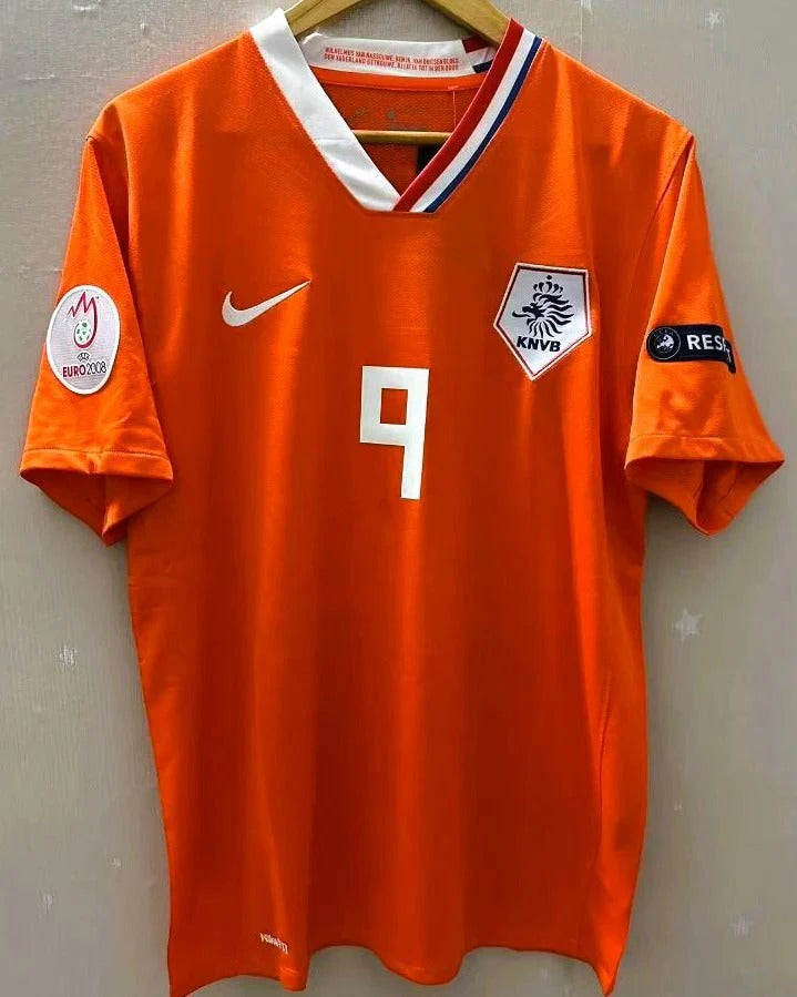 Camisa Retrô Holanda 2008/09 Home - VAN NISTELROOY #9 (+Patches)