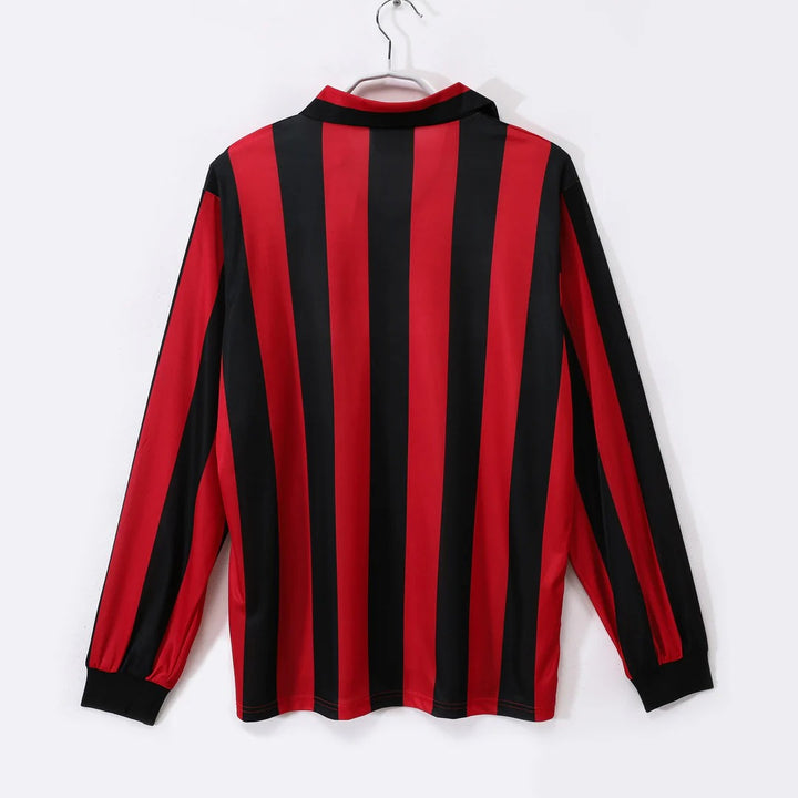 Camisa Retrô Milan 1988/89 Home - Manga Longa