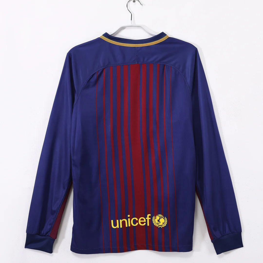 Camisa Retrô Barcelona 2017/18 Home - Manga Longa