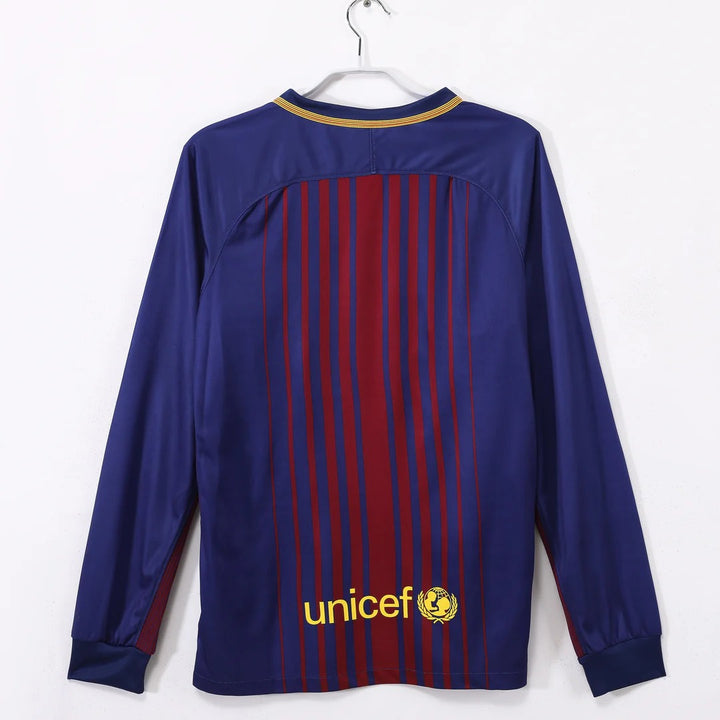 Camisa Retrô Barcelona 2017/18 Home - Manga Longa