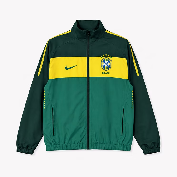 Jaqueta Corta Vento Brasil 2026/27 - Verde/Amarelo
