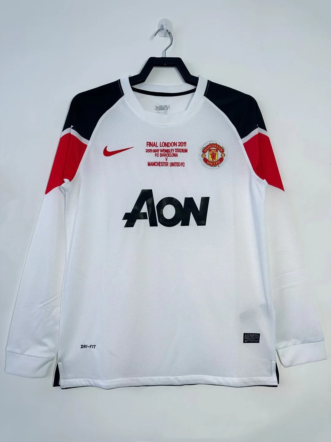 Camisa Retrô Manchester United 2010/11 Away - Manga Longa