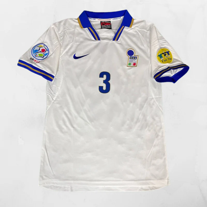 Camisa Retrô Itália 1996 Away - Paolo Maldini #3 (+Patches)