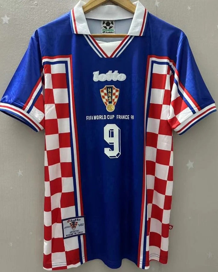 Camisa Retrô Croácia Away 1998/1999 - SUKER #9