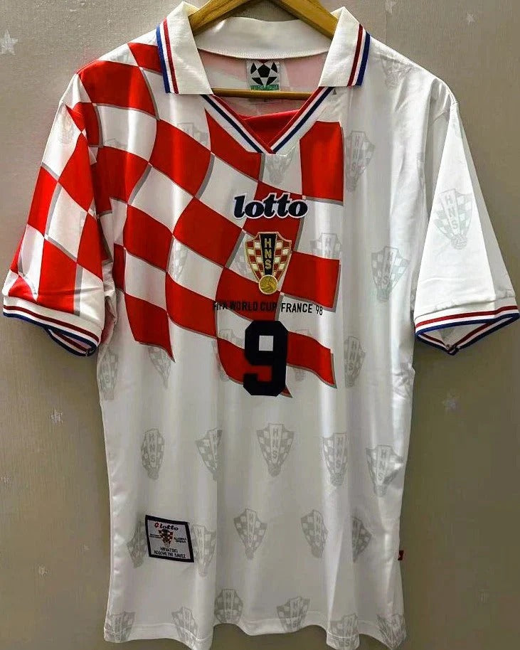 Camisa Retrô Croácia 1998/99 Home - SUKER #9