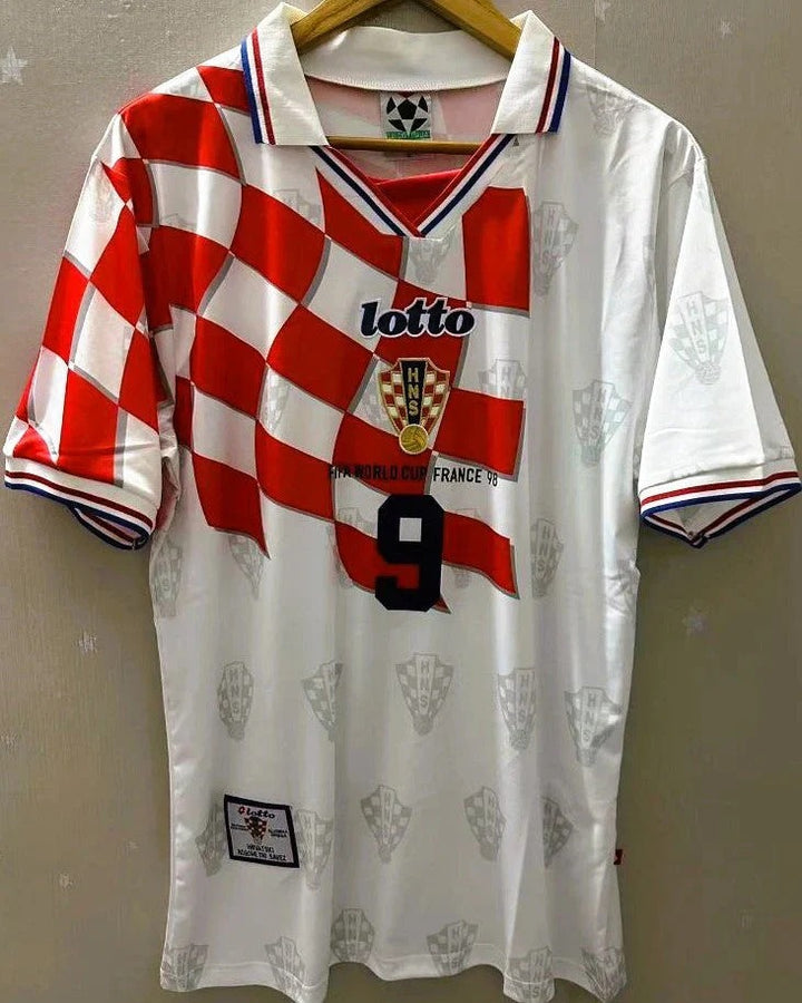 Camisa Retrô Croácia 1998/99 Home - SUKER #9