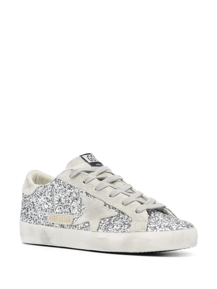 Golden Goose Super-Star – Prata com Glitter