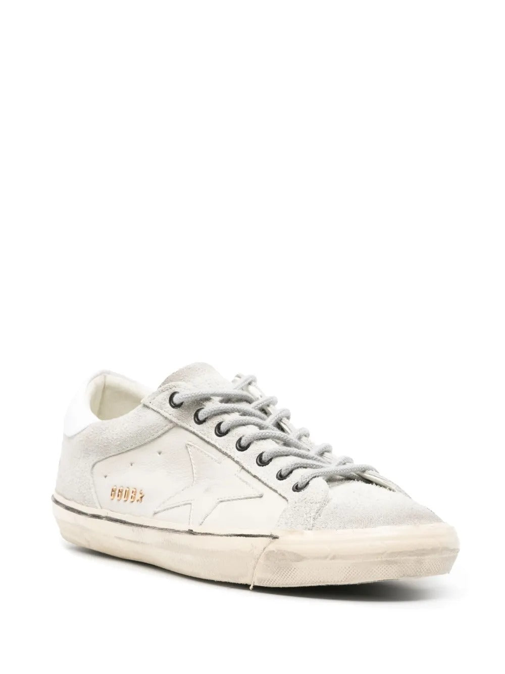Golden Goose Super-Star – Couro Branco Desgastado
