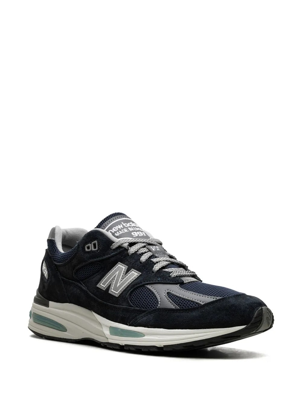 New Balance 991v2 - Azul marinho/Cinza/Verde menta