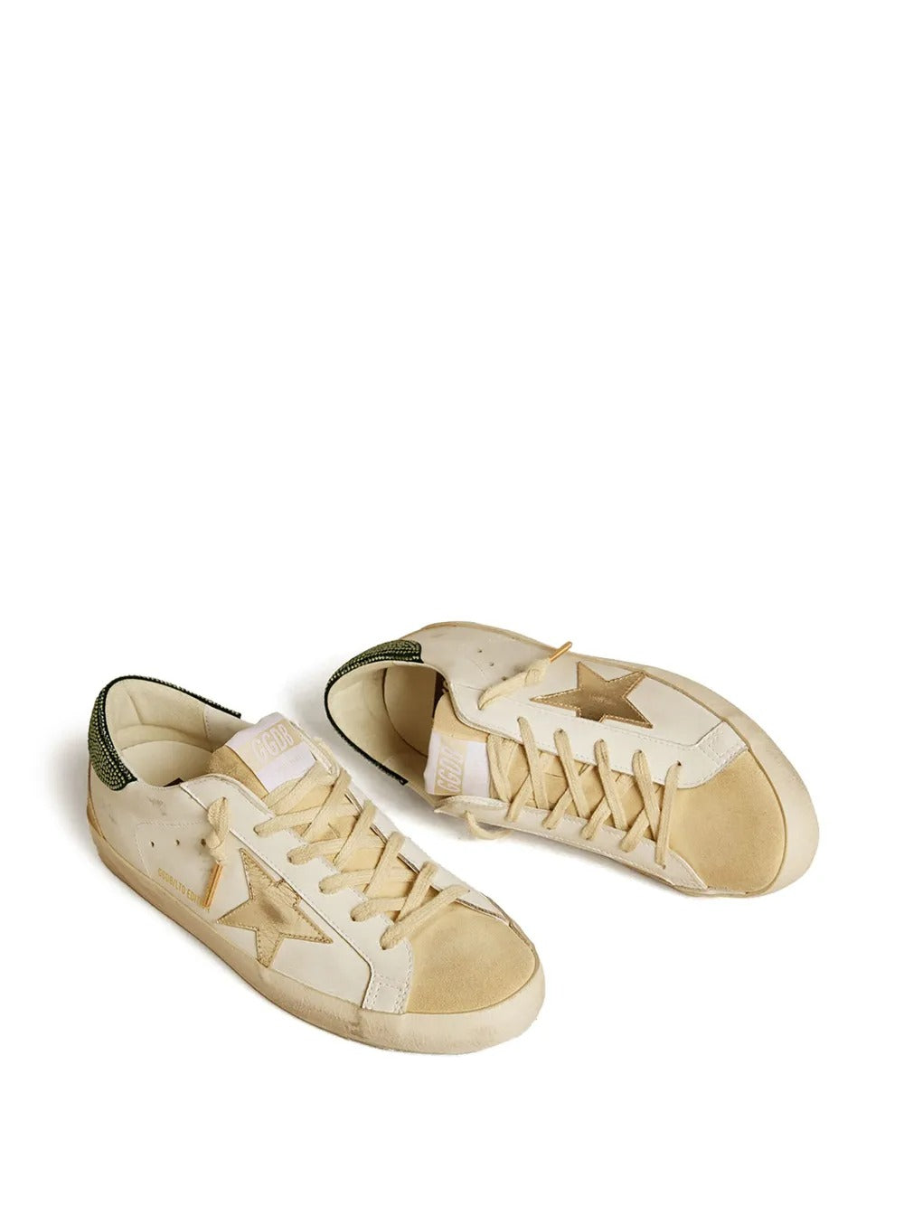 Golden Goose Superstar - Creme/Dourado/Swarovski
