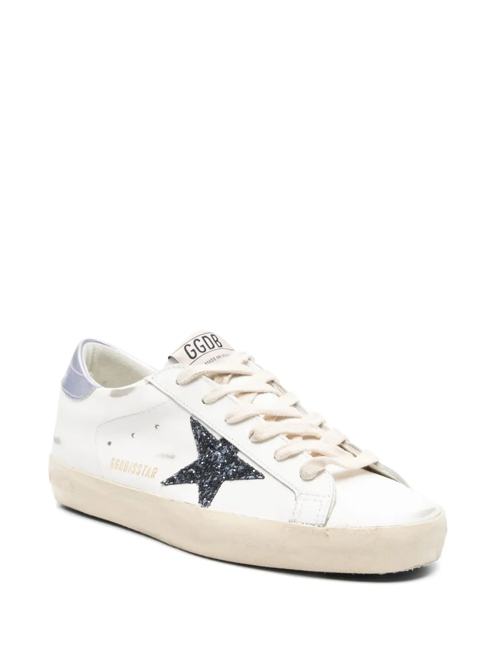 Golden Goose Superstar - Branco/Prata/Preto Glitter