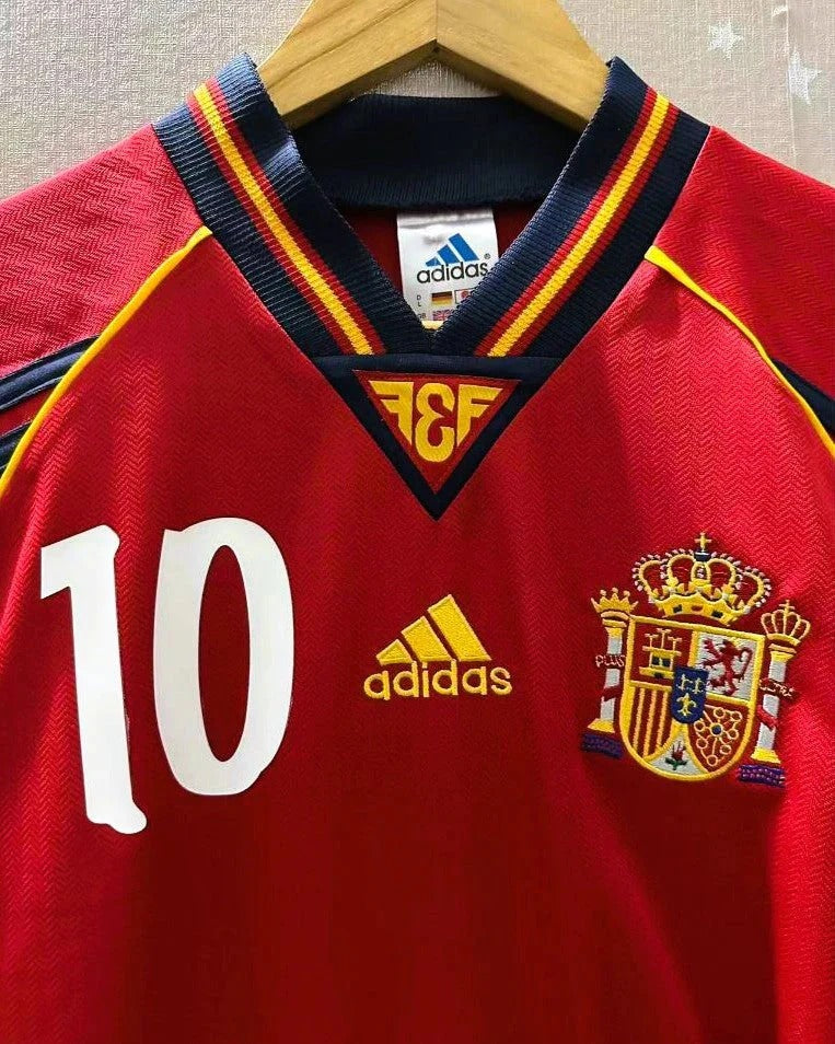 Camisa Retrô Espanha 1998/99 Home - RAUL #10