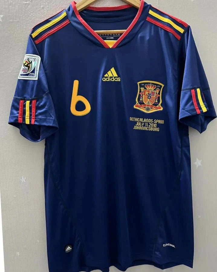 Camisa Retrô Espanha 2010/11 Away - INIESTA #6 (+Patches)