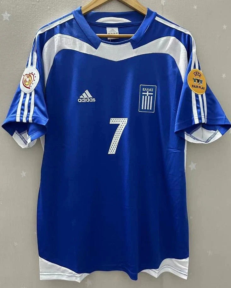 Camisa Retrô Grécia 2004/05 Home - ZAGORAKIS #7 (+Patches)