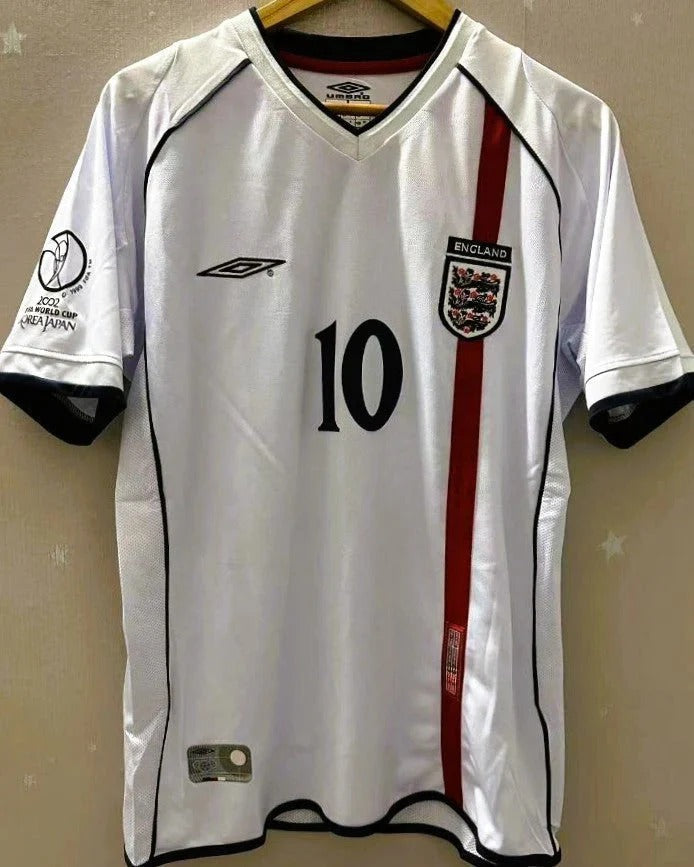 Camisa Retrô Inglaterra 2002/03 Home - OWEN #10 (+Patches)