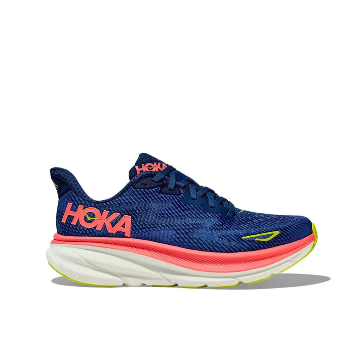 Hoka Clifton 9 – Azul Marinho/Coral