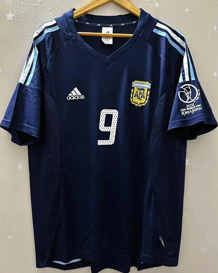 Camisa Retrô Argentina 2002/03 Away - BATISTUTA #9 (+Patches)