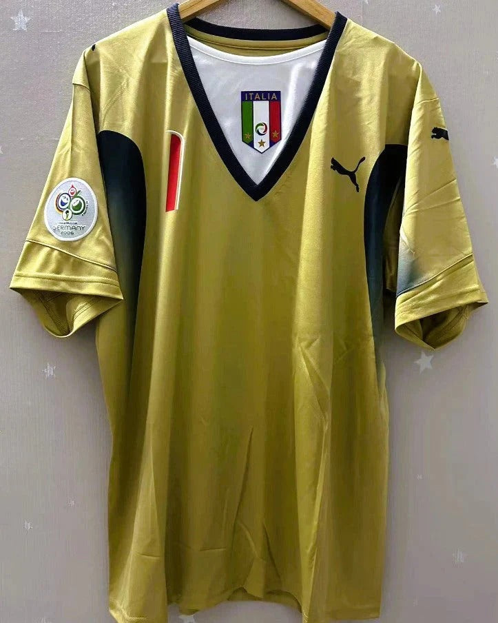 Camisa Retrô Itália 2006/07 Goleiro - BUFFON #1 (+Patches)