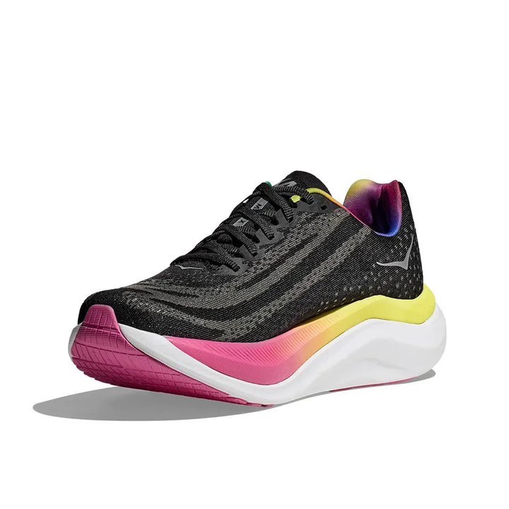 Hoka Mach X - Preto/Amarelo/Rosa