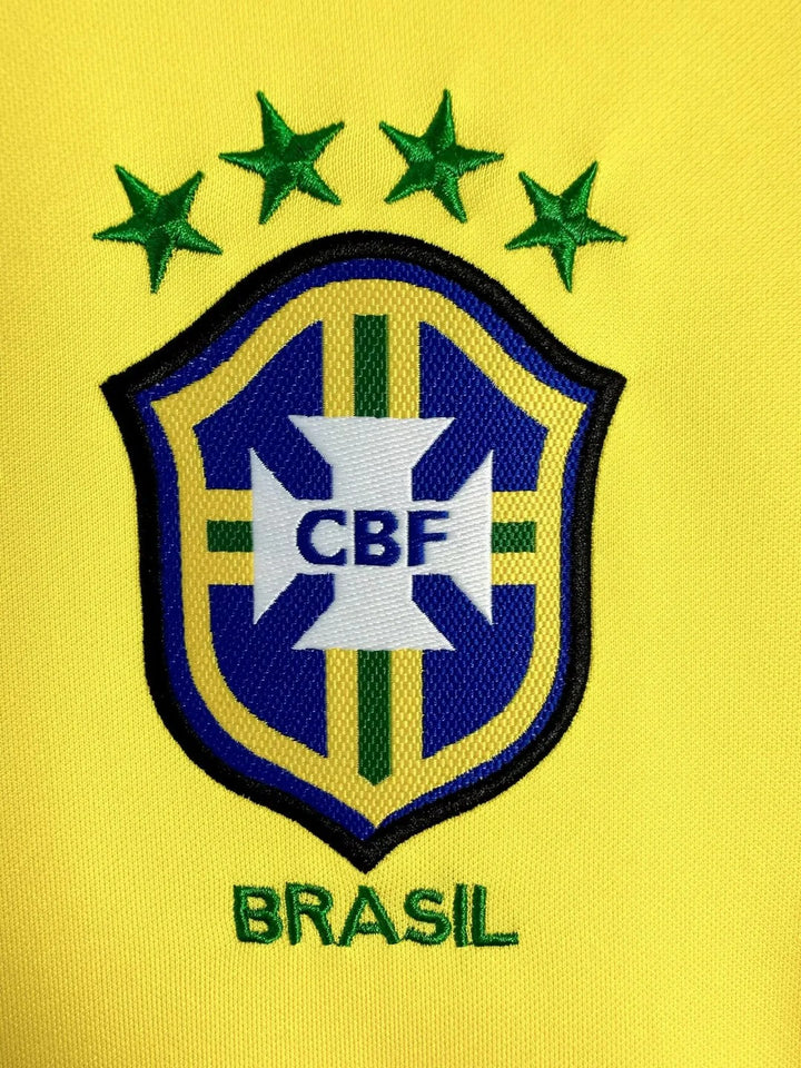 Camisa Retrô Brasil 1998 Home - Manga Longa