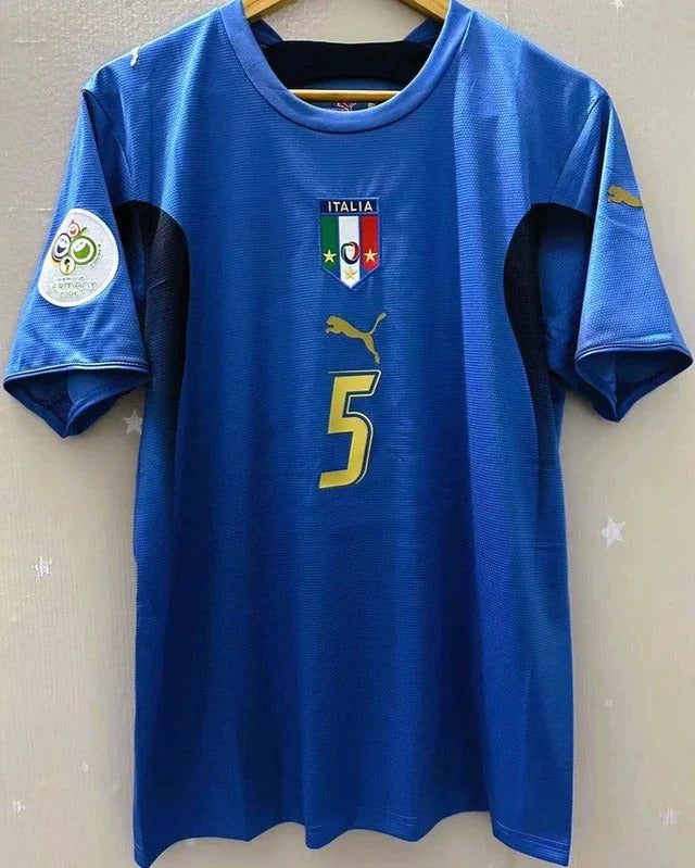 Camisa Retrô Itália 2006/07 Home - CANNAVARO #5 (+Patches)