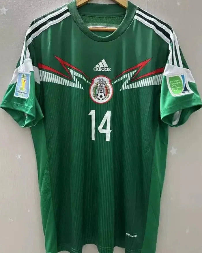 Camisa Retrô México 2014/15 Home - CHICHARITO #14 (+Patches)