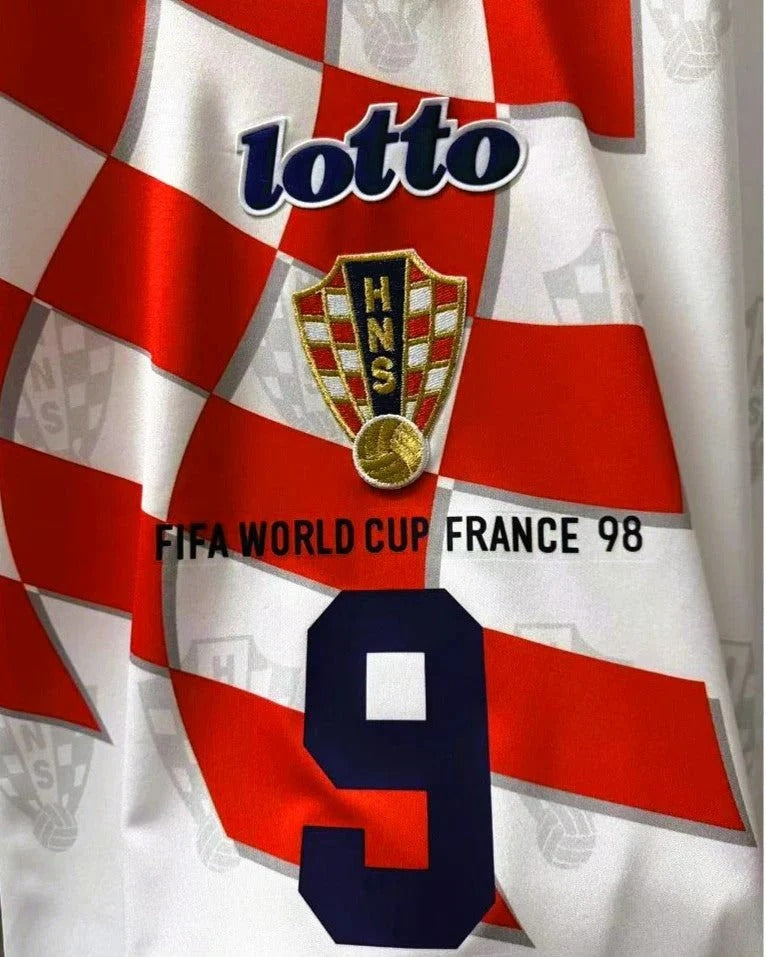 Camisa Retrô Croácia 1998/99 Home - SUKER #9