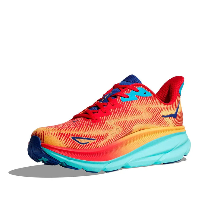 Hoka Clifton 9 – Vermelho/Laranja